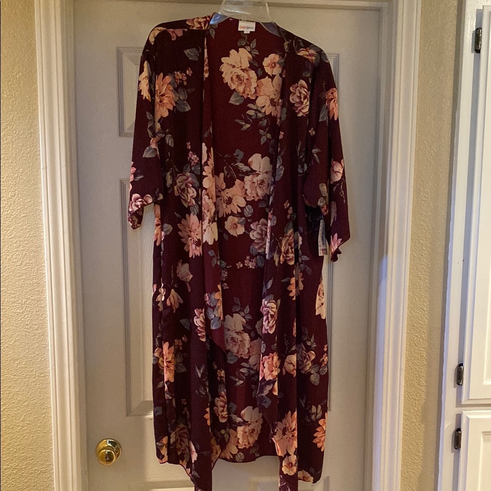 Floral Burgundy Lularoe Shirley